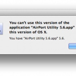 Error message when launching the utility on Mavericks.